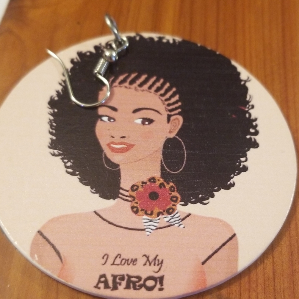 New wooden earrings red